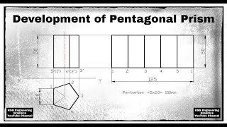 Development of Pentagonal Prism  Development of Surfaces  Engineering Drawing [upl. by Creigh320]