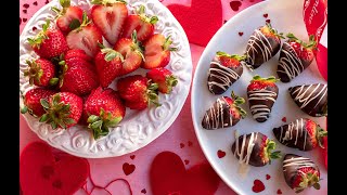 Easy Chocolate Dipped Strawberries with microwave [upl. by Adnyleb]