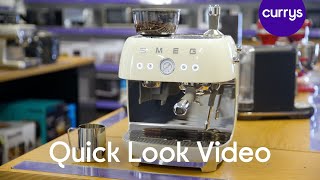 SMEG EGF03CRUK Bean to Cup Coffee Machine  Quick Look [upl. by Silevi422]