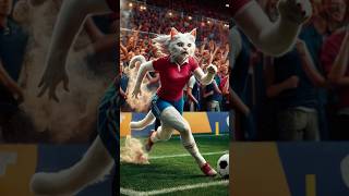 Cat football game 🐱⚽️ cat meowsong catlover [upl. by Yhtir]