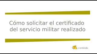 Cómo solicitar el certificado del servicio militar realizado [upl. by Jolanta]