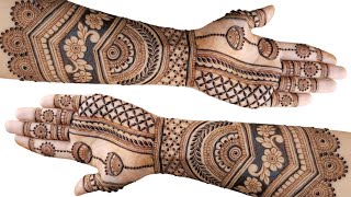 New Stylish Bridal Mehndi Designs For Hand ll Beautiful Front Hand Bridal Mehndi Designs ll Mehndi [upl. by Ettena659]