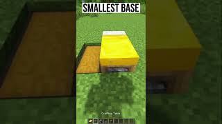 Smallest Base Minecraft shorts [upl. by Isidro]