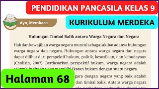 Kunci Jawaban Pendidikan Pancasila Kelas 9 Halaman 68 Kurikulum Merdeka Hubungan Timbal Balik [upl. by Luapnaej]