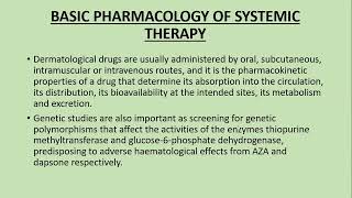 Lecture184 Principles of Systemic therapy Part 1 Rooks Chapter 19 [upl. by Descombes607]