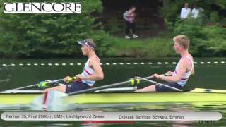 47 LM2  Final 2000m  SM Rotsee 26 6 16 Leichtgewicht Zweier ohne Steuermann Rennen 35 [upl. by Amehsat]