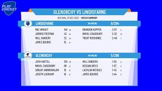 Cricket Tasmania Premier League  Mens 1st Grade  Round 8  Glenorchy v Lindisfarne [upl. by Theobald]