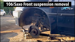 How to remove Peugeot 106Citroen Saxo front suspension [upl. by Mindi]