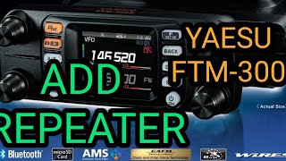 YAESU FTM300 Add Repeater  analogue [upl. by Sydel]