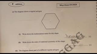 Order of rotational symmetry of a regular hexagon [upl. by Adyan]