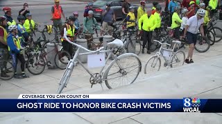 Ghost bikes to honor those killed in bicycle crashes [upl. by Dolph402]