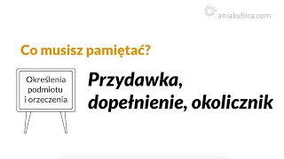 Przydawka dopełnienie okolicznik części zdania [upl. by Attekal]