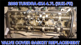 How to change Valve Cover Gasket First Gen Tundra [upl. by Llerryt]