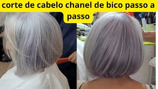 como fazer um corte de cabelo chanel de bico passo a passo [upl. by Bodwell]