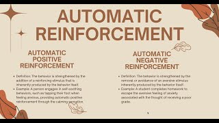 BCBA 5th Edition Task List B7 on Automatic and Socially Mediated Contingencies [upl. by Nolahc]