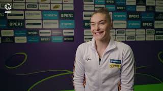 2024 Womens Artistic Europeans  Interview Maellyse BRASSART BEL after qualifications [upl. by Richart]