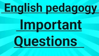 QUICK REVISION POINT is live English Pedagogy previous year questions Ctet uptetampother teaching exam [upl. by Averi]