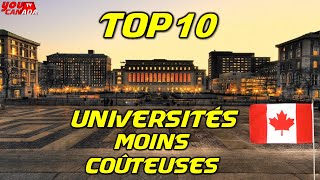 TOP 10  universités les moins coûteuses du CANADA [upl. by Asile]