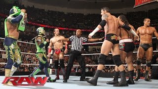 The Lucha Dragons amp Neville vs The League of Nations Raw 15 Februar 2016 [upl. by Lagiba]