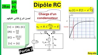 dipôle RC 2Bac charge dun condensateur كلشي غايفهم أحسن شرح على اليوتيوب 💯👀💯 [upl. by Pam]