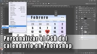 Personalizar plantilla del calendario psd en Photoshop [upl. by Doowrehs]