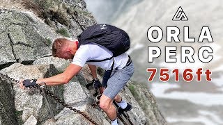 Most Dangerous Hiking Trail in Tatra Mountains  Orla Perc  mountains climbing [upl. by Pero656]