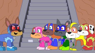 Pups Vs Stairs amp Slinky Animation [upl. by Raye14]