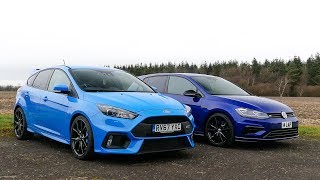 Hot Hatch Head2Head 2 Golf R vs Focus RS [upl. by Andrus]