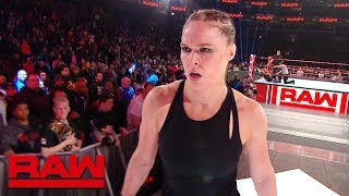 Ronda Rousey continues to brutalize Becky Lynch after Raw Exclusive March 4 2019 [upl. by Mariko]