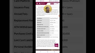 Axis bank Visa Platinum Debit Card Charges amp features [upl. by Ahsurej853]