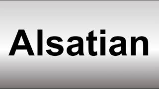 How to Pronounce Alsatian [upl. by Ametaf]