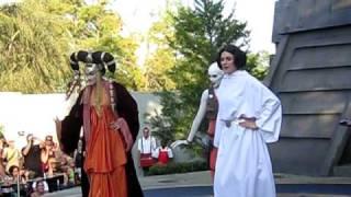 Princess Leia Queen Amidala Ahsoka Zam Aurra Sing Dance to Spice Girls Star Wars weekends 2009 [upl. by Cathryn]