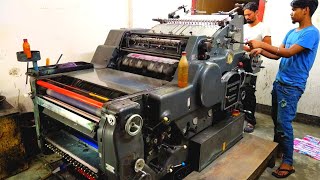 Heidelberg offset 46×64cm 18×25¼n machine working Heidelberg offset printing [upl. by Liag808]