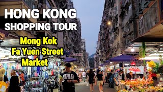 Hong Kong Fa Yuen Street Market  Mong Kok  Shopping Tour [upl. by Tiphany]