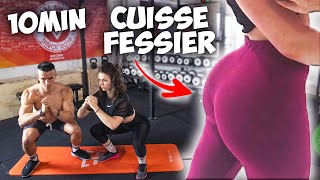 10min cuisses fessier intensif en couple  exercice maison [upl. by Elspeth]