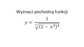 Pochodna funkcji jednej zmiennej cz40 Krysicki Włodarski przykład 679 Pochodna złożona [upl. by Atirehs468]