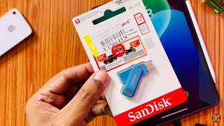 Unboxing Sandisk Type C Pendrive  Will It Work With Apple Devices  Ipad or Iphone [upl. by Ecyrb]