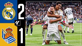 Real Madrid 21 Real Sociedad  HIGHLIGHTS  LaLiga 202324 [upl. by Eadnus545]