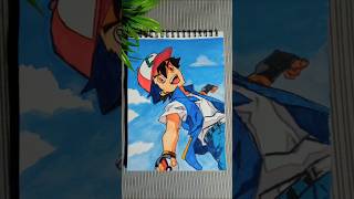 Ash Ketchum drawing✨ pokemon drawing shorts [upl. by Nealon]