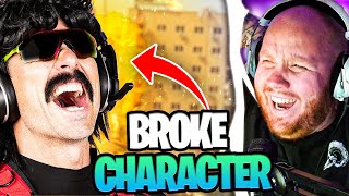 TIMTHETATMAN REACTS TO DRDISRESPECT BREAKING CHARACTER [upl. by Ruffi]