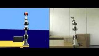 Katana robot arm real and Webots simulation of the robot [upl. by Boggers]