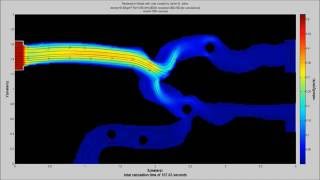 NavierStokes Incompressible flow with custom scenarios Matlab outputs [upl. by Jesus579]