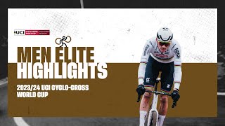 Zonhoven  Men Elite Highlights  202324 UCI Cyclocross World Cup [upl. by Jegar]