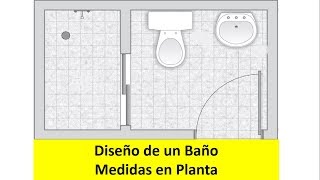 Como Diseñar Un Baño  Medidas en Planta [upl. by Tray]