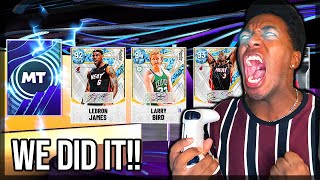 OMG I CANT BELIEVE WE DID IT INSANE DIAMOND LEBRON JAMES PACK OPENING NBA 2k22 MyTEAM [upl. by Cordelie447]