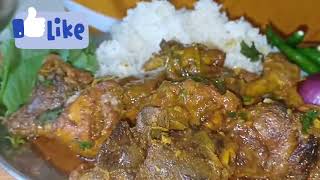 ASMR MUKBANG CHICKEN LEG AND LIVER AND GIZZARD CURRYRICEONIONGREEN CHILLILI PATAEXTRA GRAVY [upl. by Annyahs355]