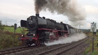 Schnellzugdampf ohne Fahrdraht  01 150 am Niederrhein und in der Eifel HD [upl. by Noeled]