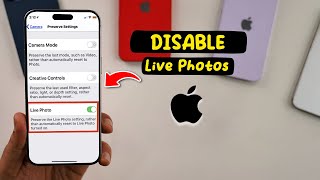 How to Disable Live Photos in iPhone Camera Permanently  Full Guide [upl. by Idnil]