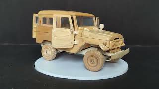 Wood Carving Toyota FJ40 Cruiser [upl. by Prendergast]