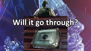 Will Fuzes cluster charge go through a reinforced wall and a bullet proof gadget [upl. by Rita732]